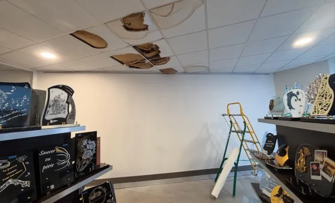 Réparation d'un plafond suite à un dégât des eaux à Monistrol-sur-Loire, Monistrol-sur-Loire, Clémenson Plâtrerie Peinture